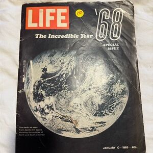 LIFE Magazine '68 Special Issue - Black & White Earth Cover